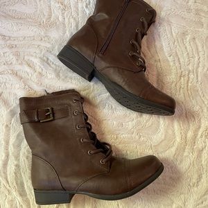 Brown Combat Boots